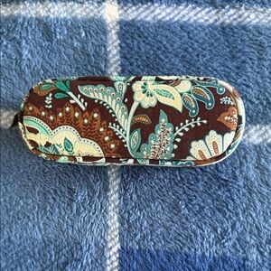 Vera Bradley Brown and Blue Floral Case